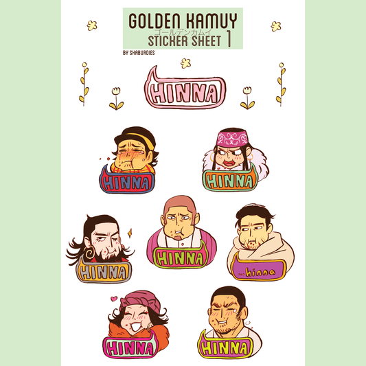 Golden Kamuy Sticker Sheets