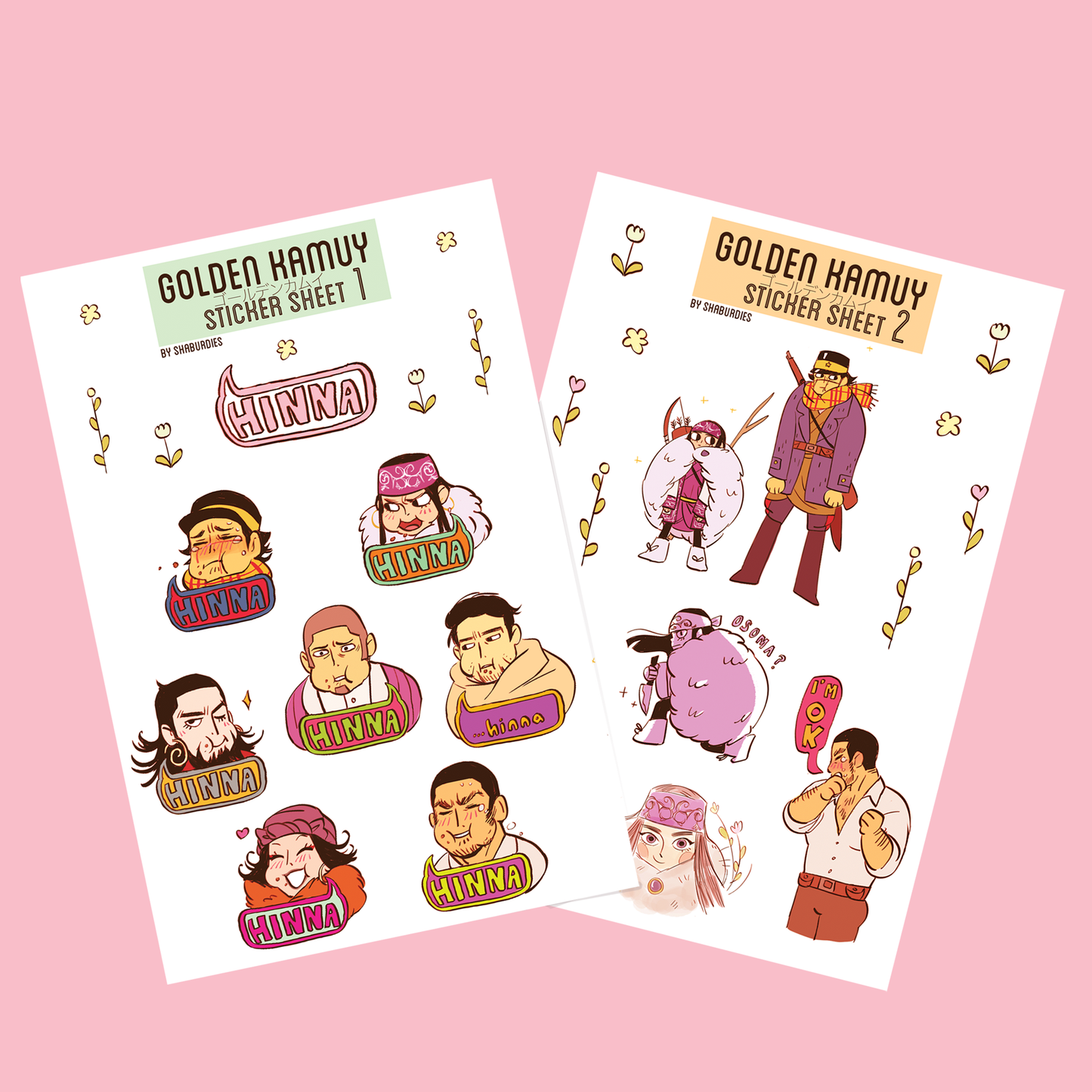 Golden Kamuy Sticker Sheets